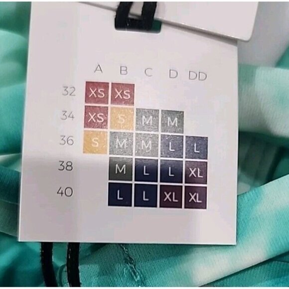 Shade & Shore Bikini Top Green Tie Dye Swim Halter NWT Women's Large - Picture 5 of 7